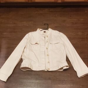 Women's Cream Jacket Size L EUC